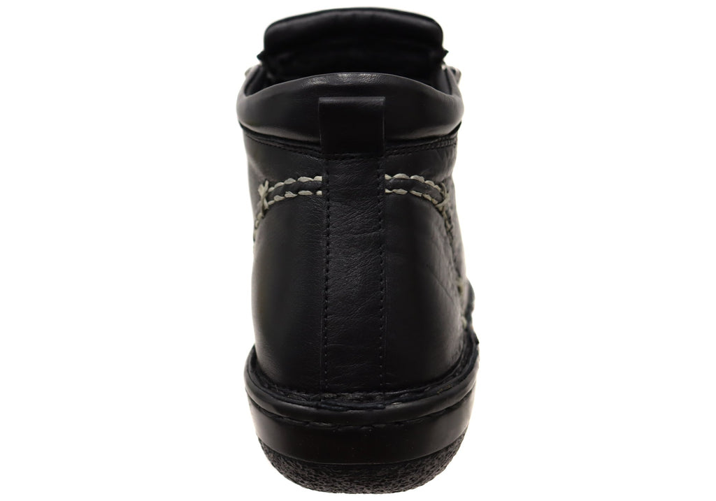 Luna Womens European Comfort Leather Ankle Boots