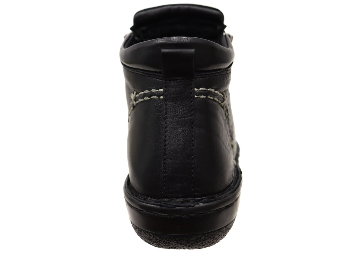 Luna Womens European Comfort Leather Ankle Boots