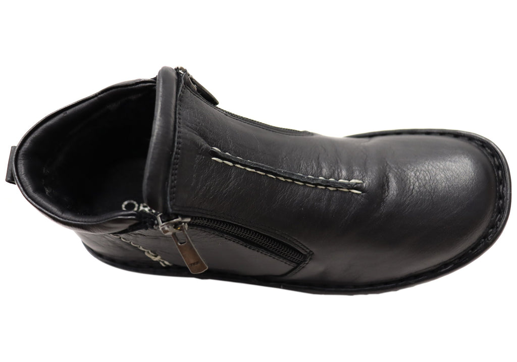 Luna Womens European Comfort Leather Ankle Boots