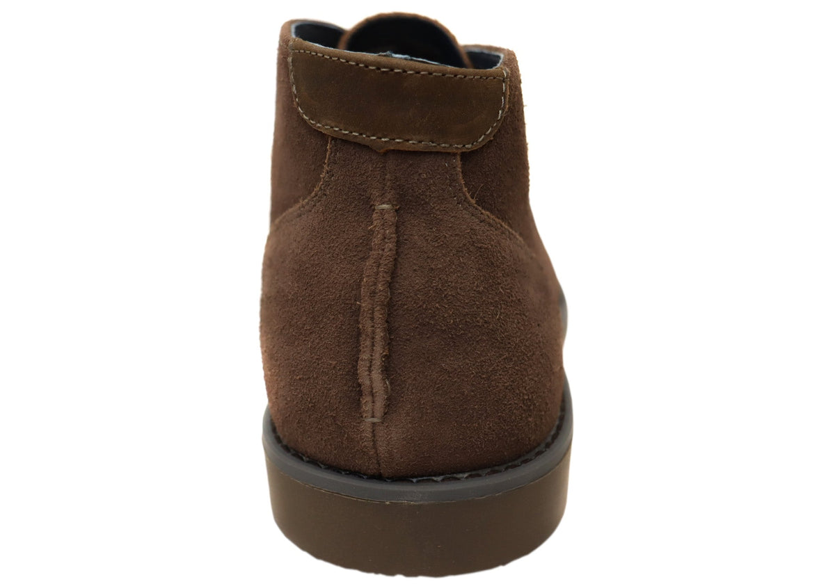 Terminal Mens Extra Wide Width Leather Suede Boots