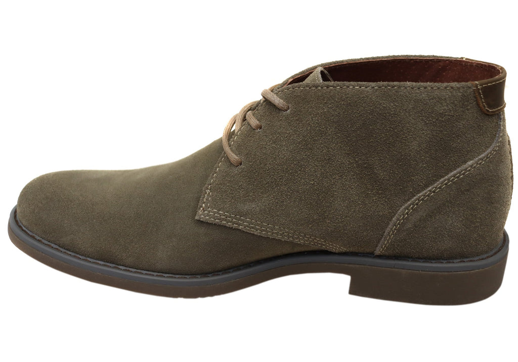 Terminal Mens Extra Wide Width Leather Suede Boots