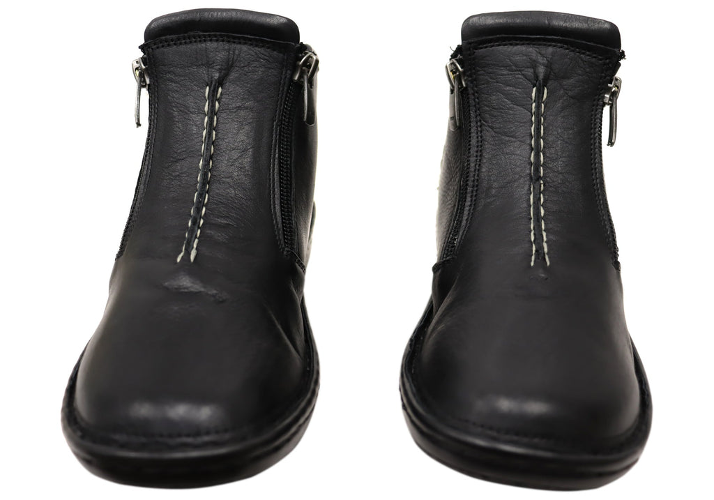 Luna Womens European Comfort Leather Ankle Boots