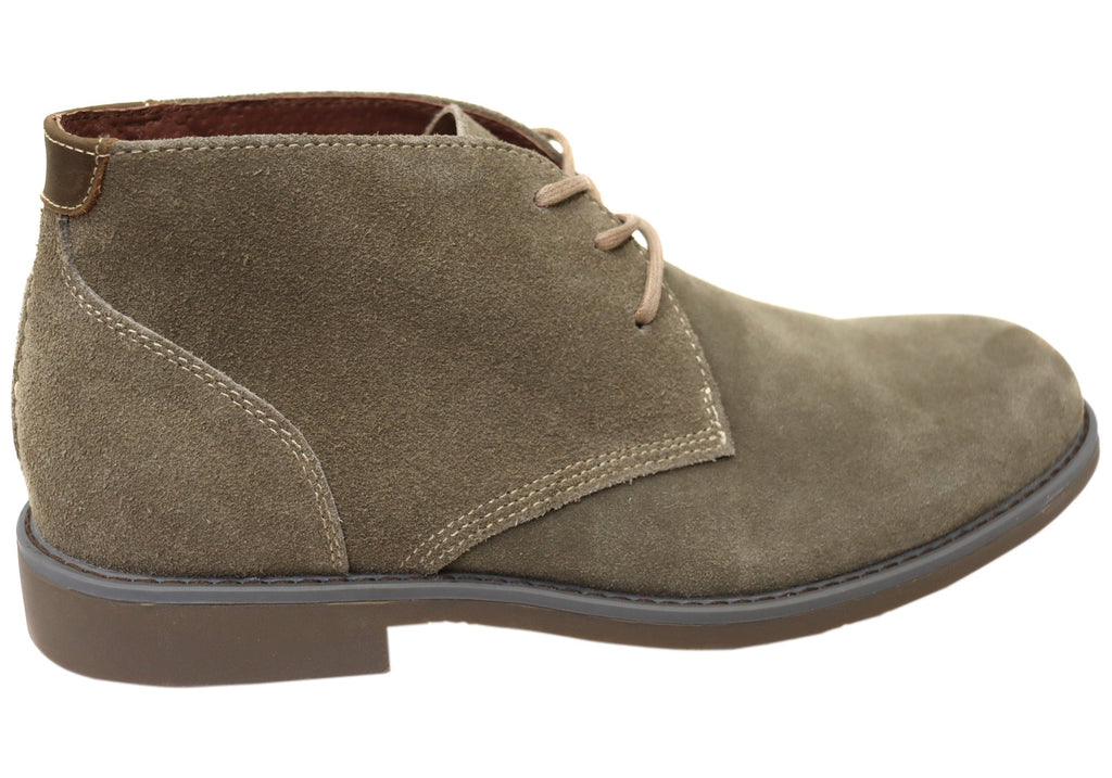 Terminal Mens Extra Wide Width Leather Suede Boots