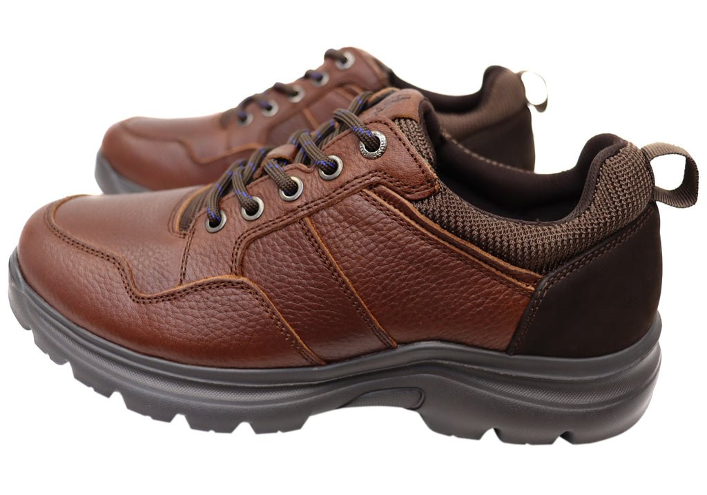 Atlas Mens Extra Wide Width Leather Comfortable Shoes