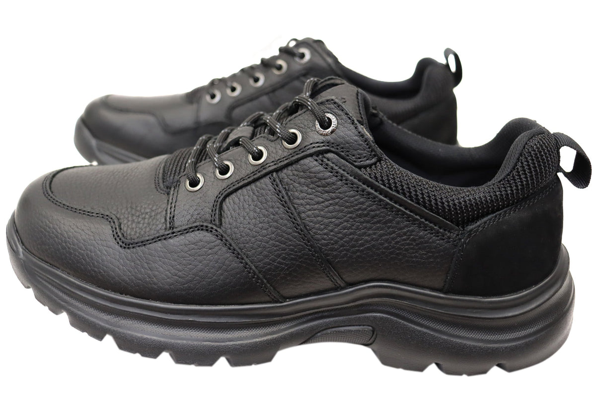 Atlas Mens Extra Wide Width Leather Comfortable Shoes