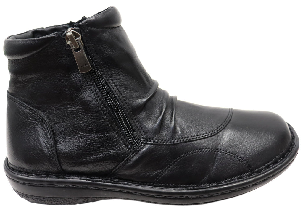 Talun Womens European Comfortable Leather Ankle Boots