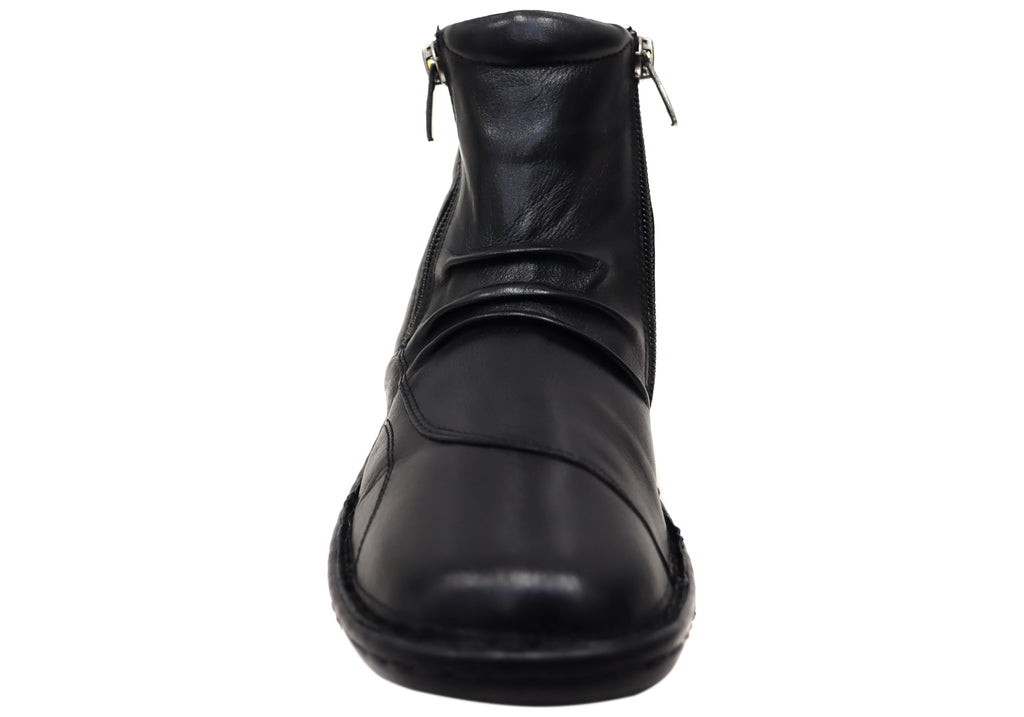 Talun Womens European Comfortable Leather Ankle Boots