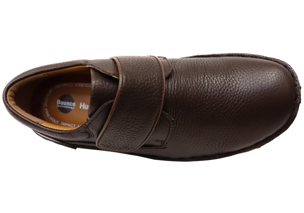 Bloke Mens Comfortable Leather Triple Wide Fit Shoes