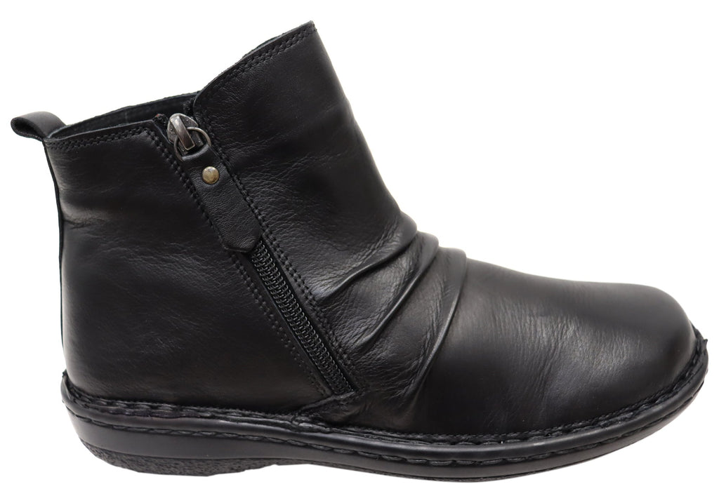 Poet Womens European Comfortable Leather Ankle Boots