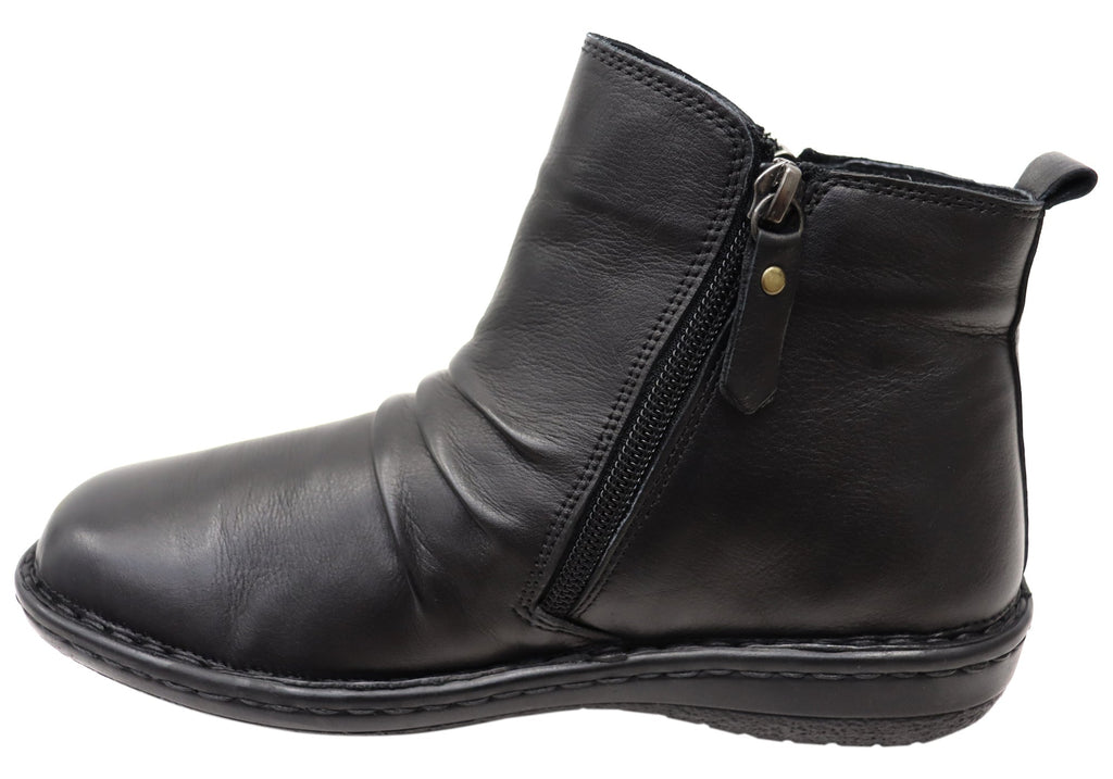 Poet Womens European Comfortable Leather Ankle Boots