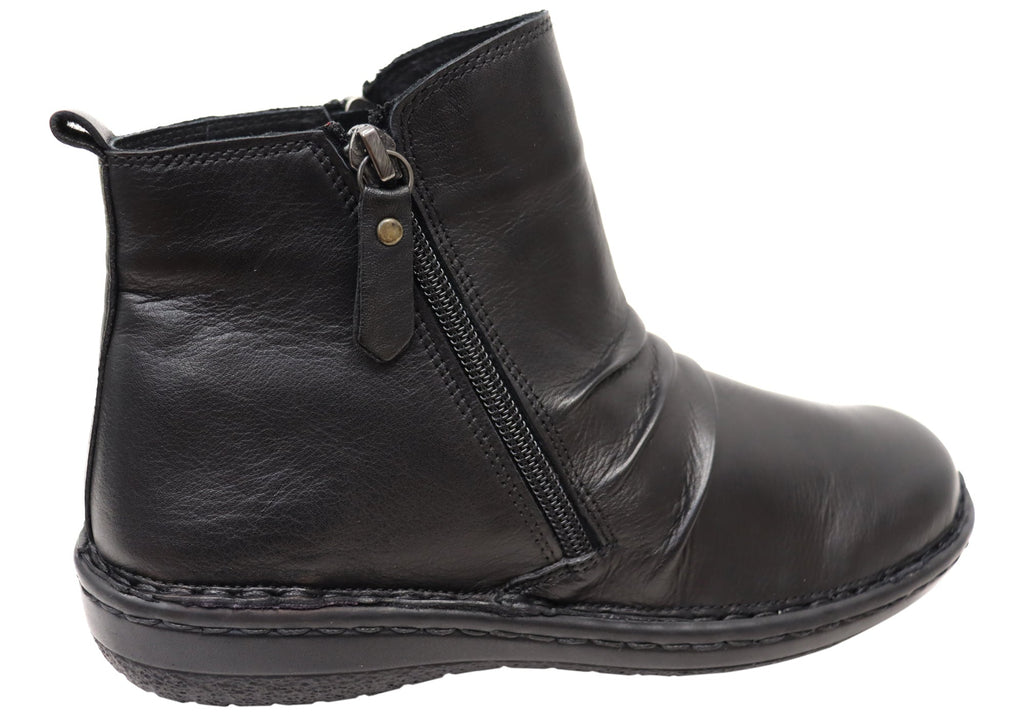 Poet Womens European Comfortable Leather Ankle Boots