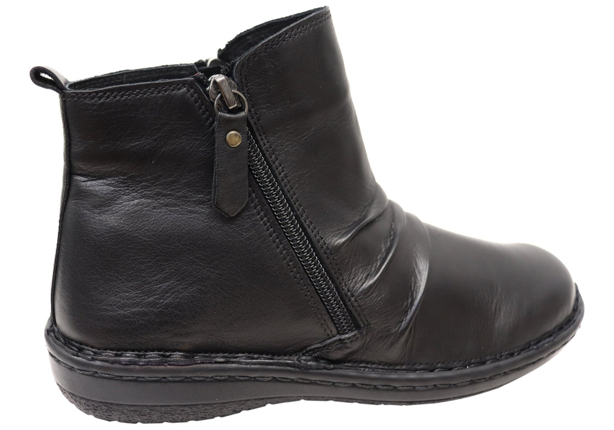 Poet Womens European Comfortable Leather Ankle Boots
