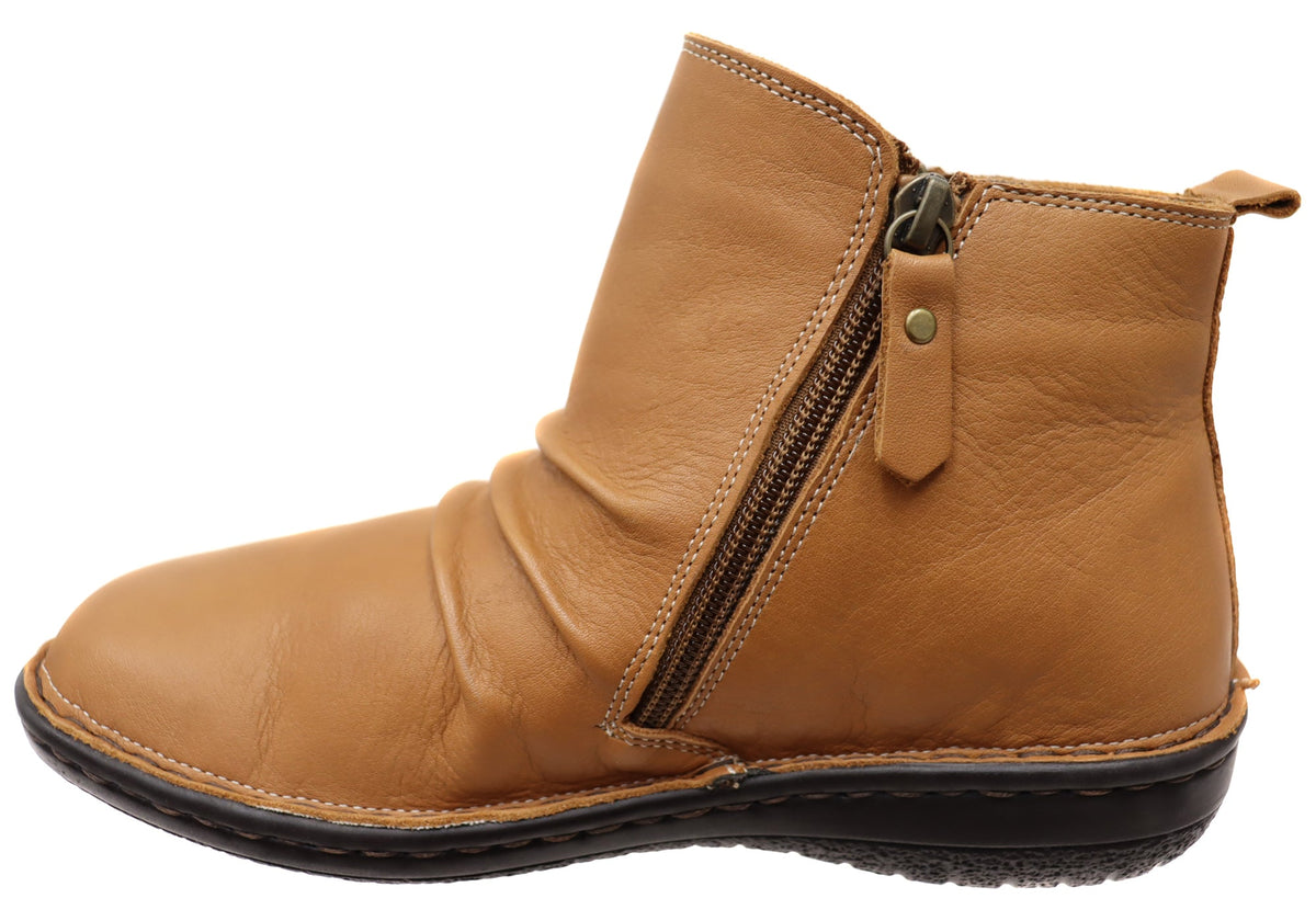 Poet Womens European Comfortable Leather Ankle Boots