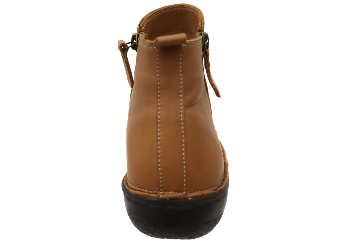 Poet Womens European Comfortable Leather Ankle Boots