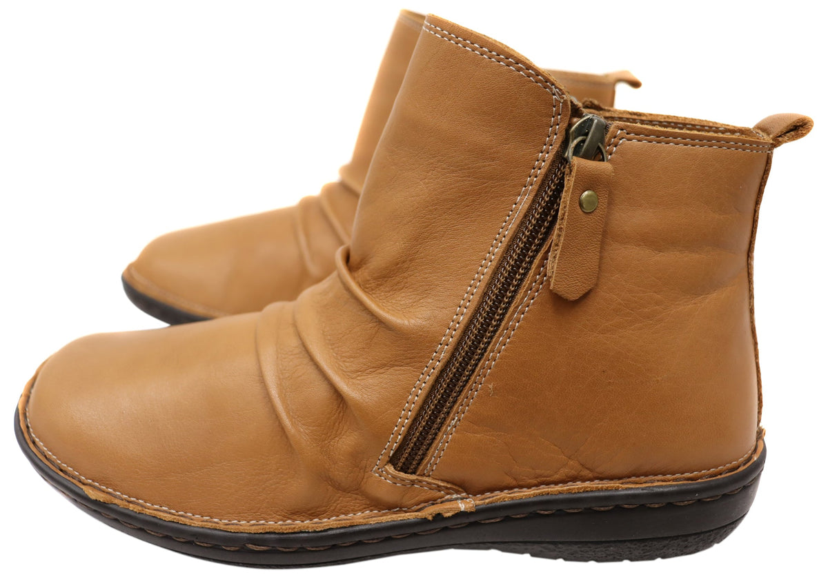 Poet Womens European Comfortable Leather Ankle Boots