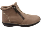 Luna Womens European Comfort Leather Ankle Boots