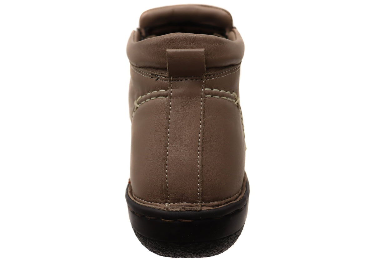 Luna Womens European Comfort Leather Ankle Boots