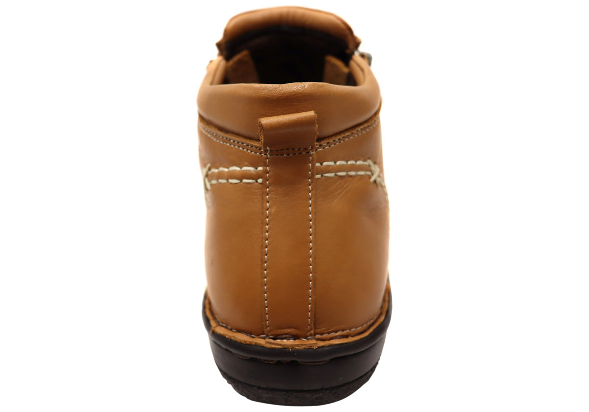 Luna Womens European Comfort Leather Ankle Boots