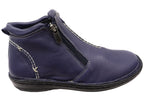 Luna Womens European Comfort Leather Ankle Boots