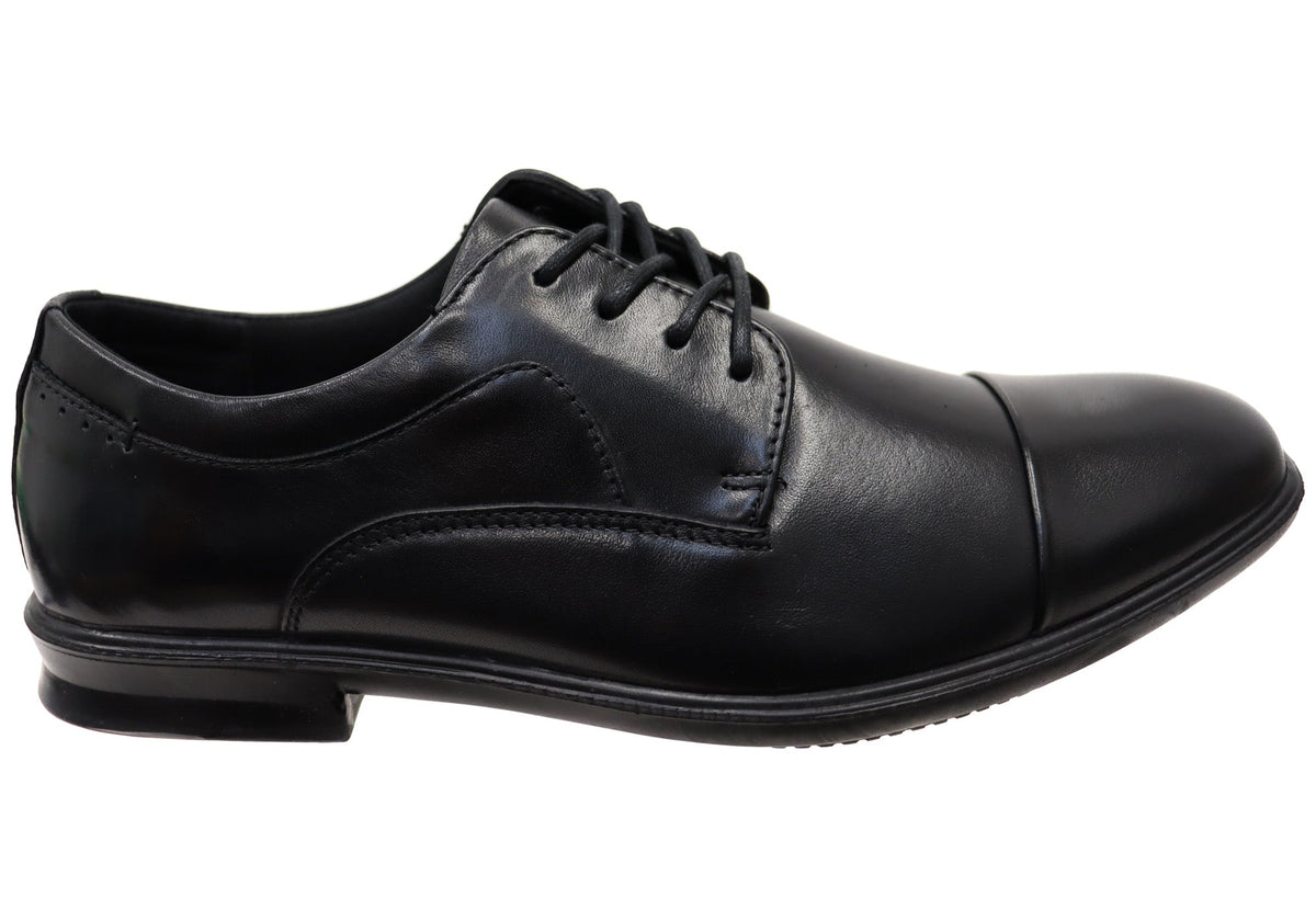 Cain Mens Wide Fit Comfort Leather Lace Up Dress Shoes