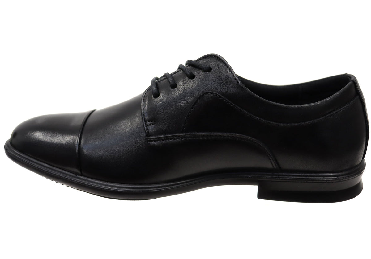 Cain Mens Wide Fit Comfort Leather Lace Up Dress Shoes