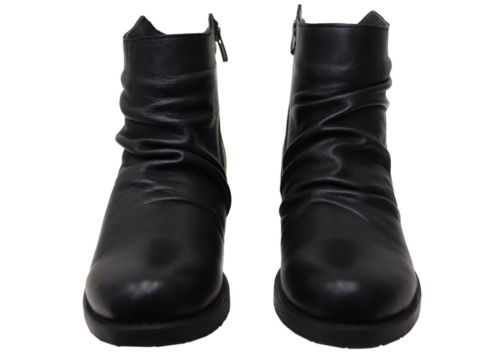 Castle Womens European Comfortable Leather Ankle Boots