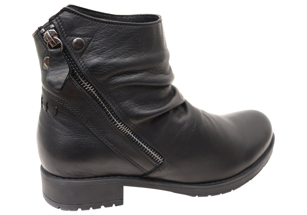 Castle Womens European Comfortable Leather Ankle Boots