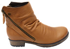 Castle Womens European Comfortable Leather Ankle Boots