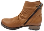 Castle Womens European Comfortable Leather Ankle Boots