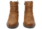 Castle Womens European Comfortable Leather Ankle Boots