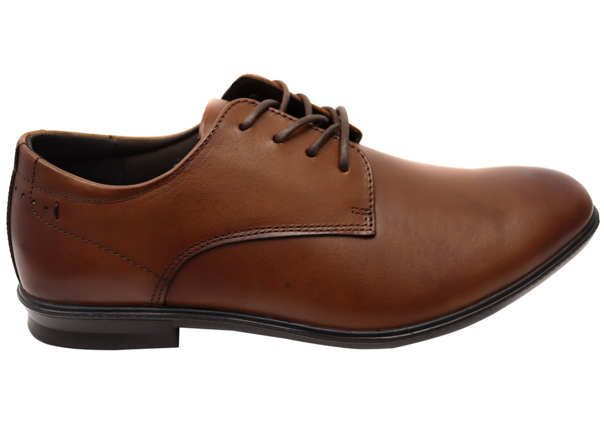 Cale Mens Wide Fit Comfort Leather Lace Up Dress Shoes