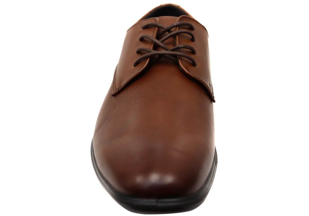 Cale Mens Wide Fit Comfort Leather Lace Up Dress Shoes