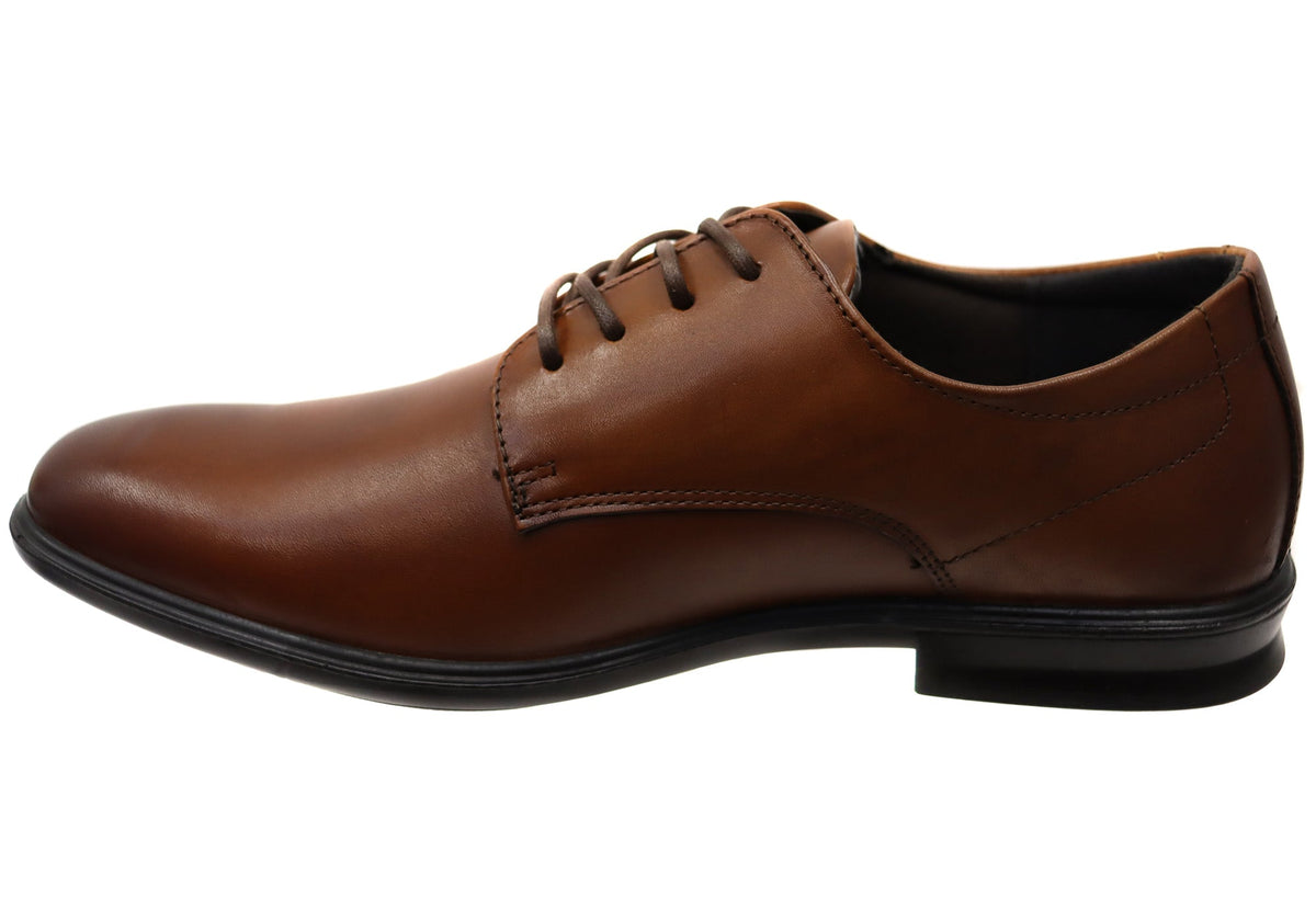 Cale Mens Wide Fit Comfort Leather Lace Up Dress Shoes