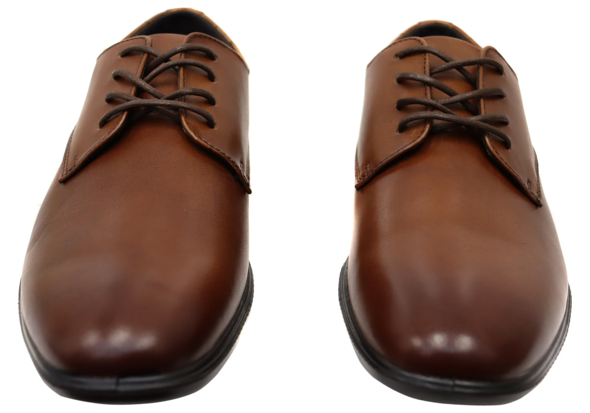 Cale Mens Wide Fit Comfort Leather Lace Up Dress Shoes