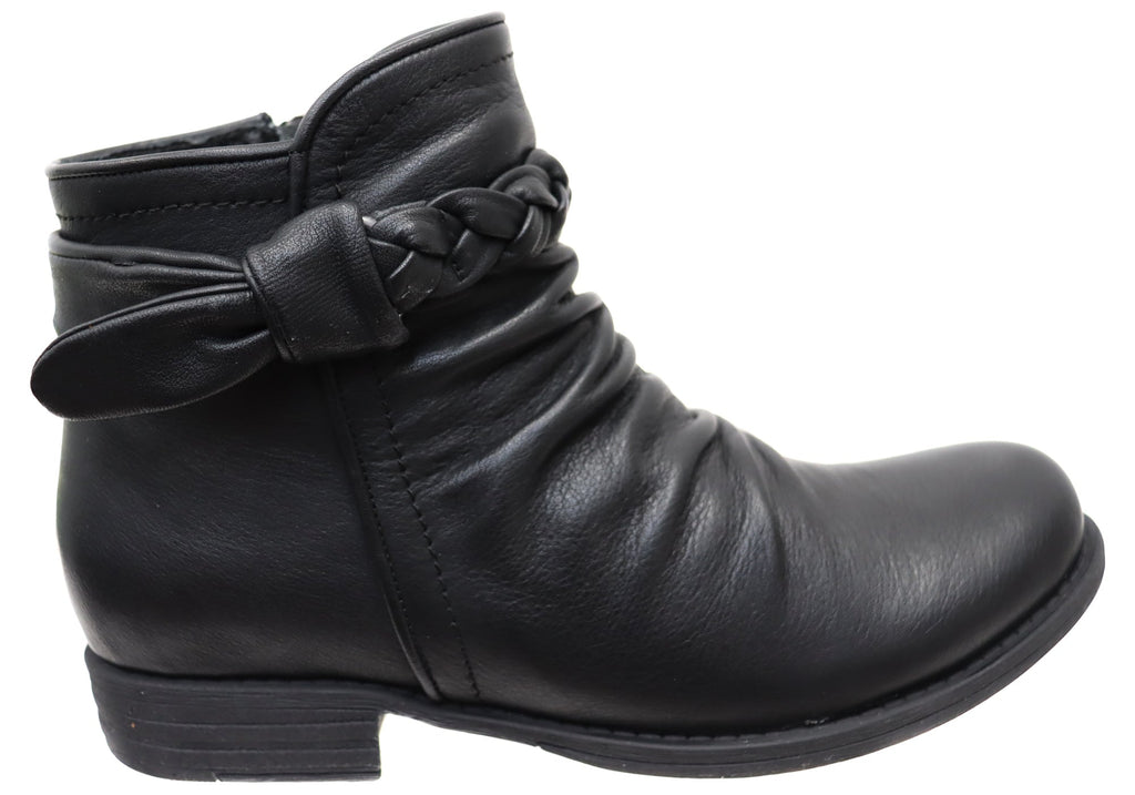 Devo Womens European Comfortable Leather Ankle Boots
