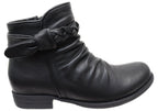 Devo Womens European Comfortable Leather Ankle Boots