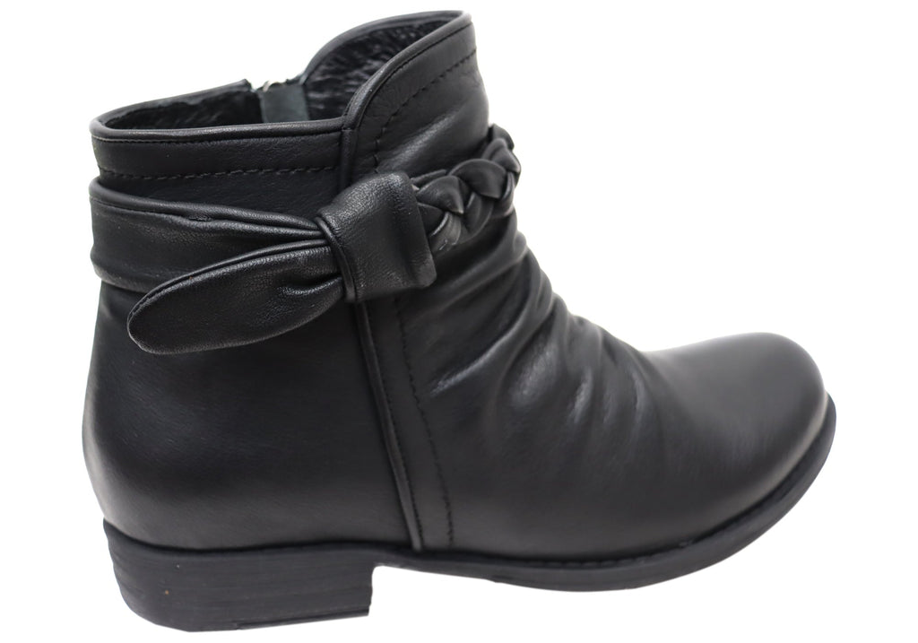 Devo Womens European Comfortable Leather Ankle Boots
