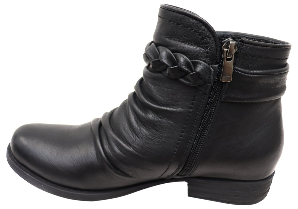 Devo Womens European Comfortable Leather Ankle Boots