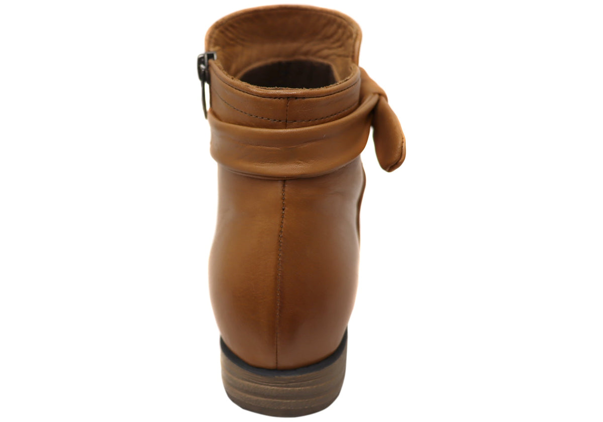 Devo Womens European Comfortable Leather Ankle Boots