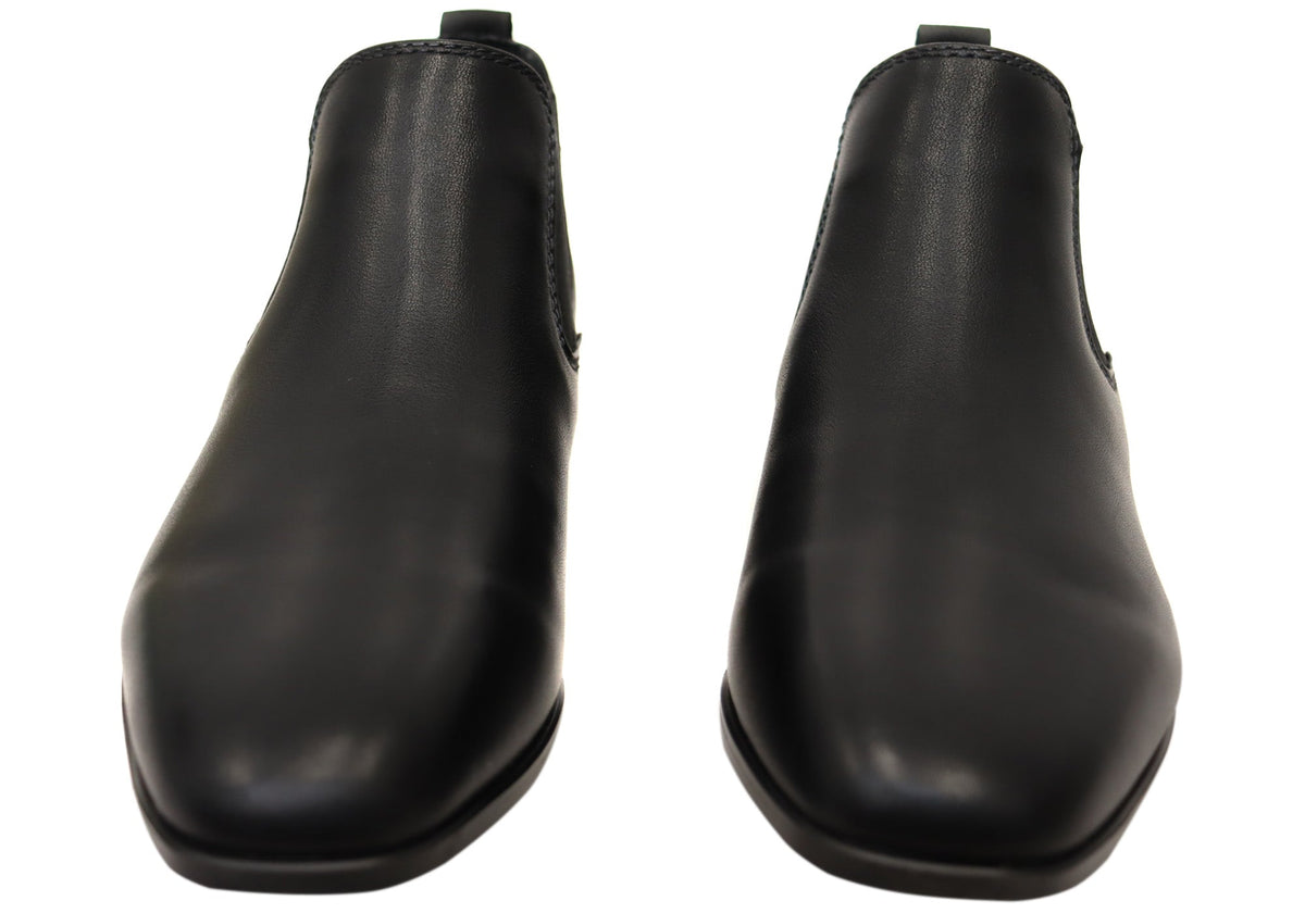 Zeda Womens Leather Comfortable Ankle Boots