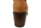 Vala Womens Comfortable Leather Mid Heel Ankle Boots