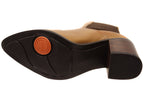 Vala Womens Comfortable Leather Mid Heel Ankle Boots