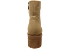 Superb Womens Leather Comfortable Mid Heel Ankle Boots