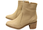 Superb Womens Leather Comfortable Mid Heel Ankle Boots