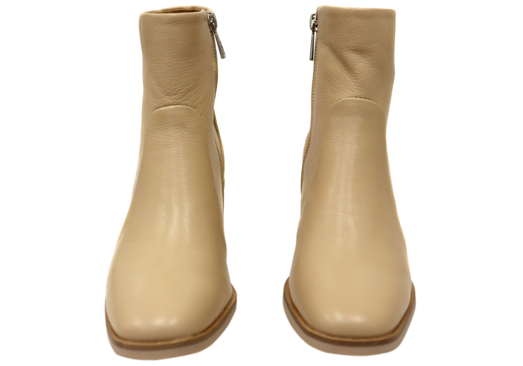 Superb Womens Leather Comfortable Mid Heel Ankle Boots