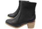 Superb Womens Leather Comfortable Mid Heel Ankle Boots