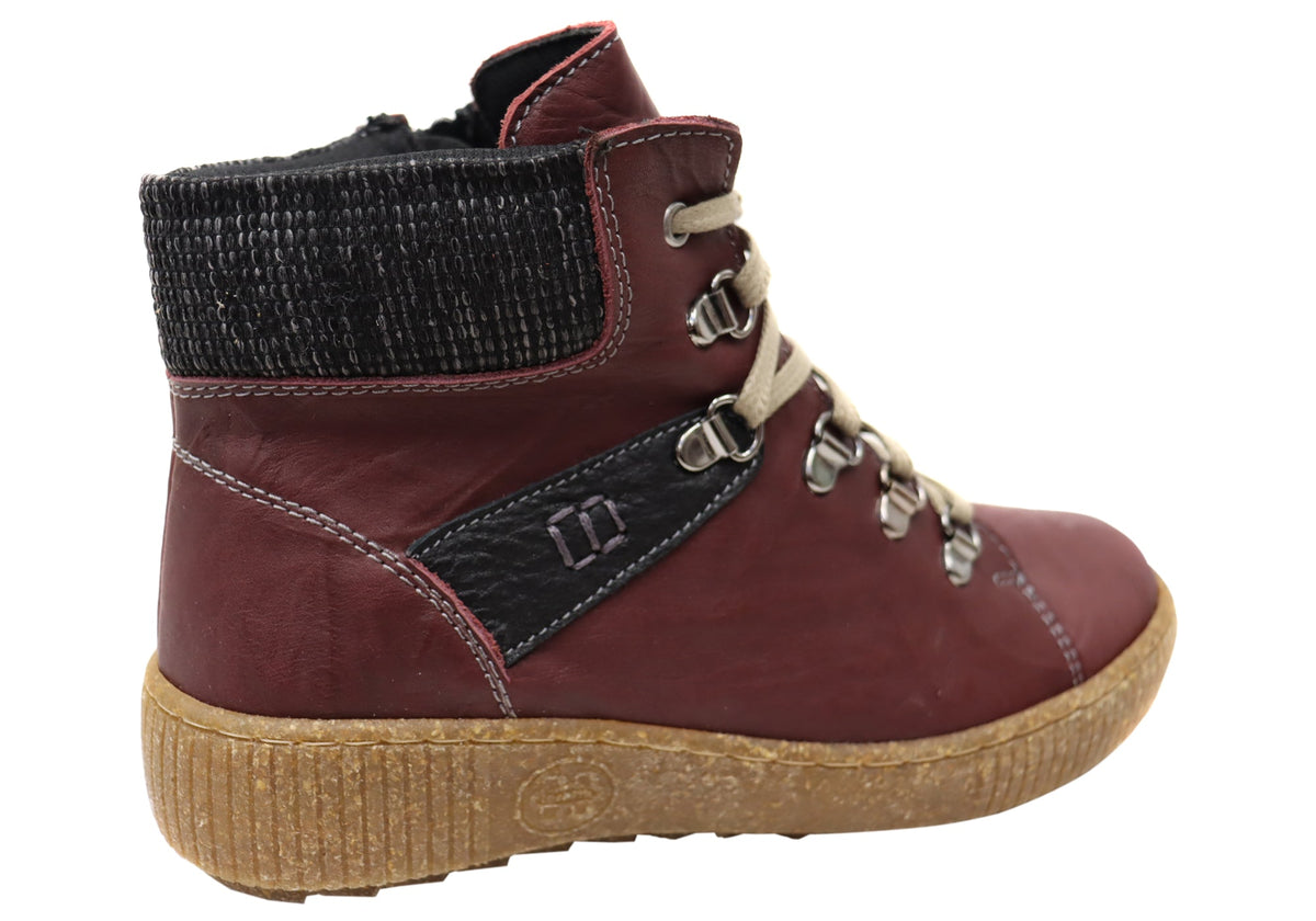 7000-305 Womens European Comfort Leather Ankle Boots