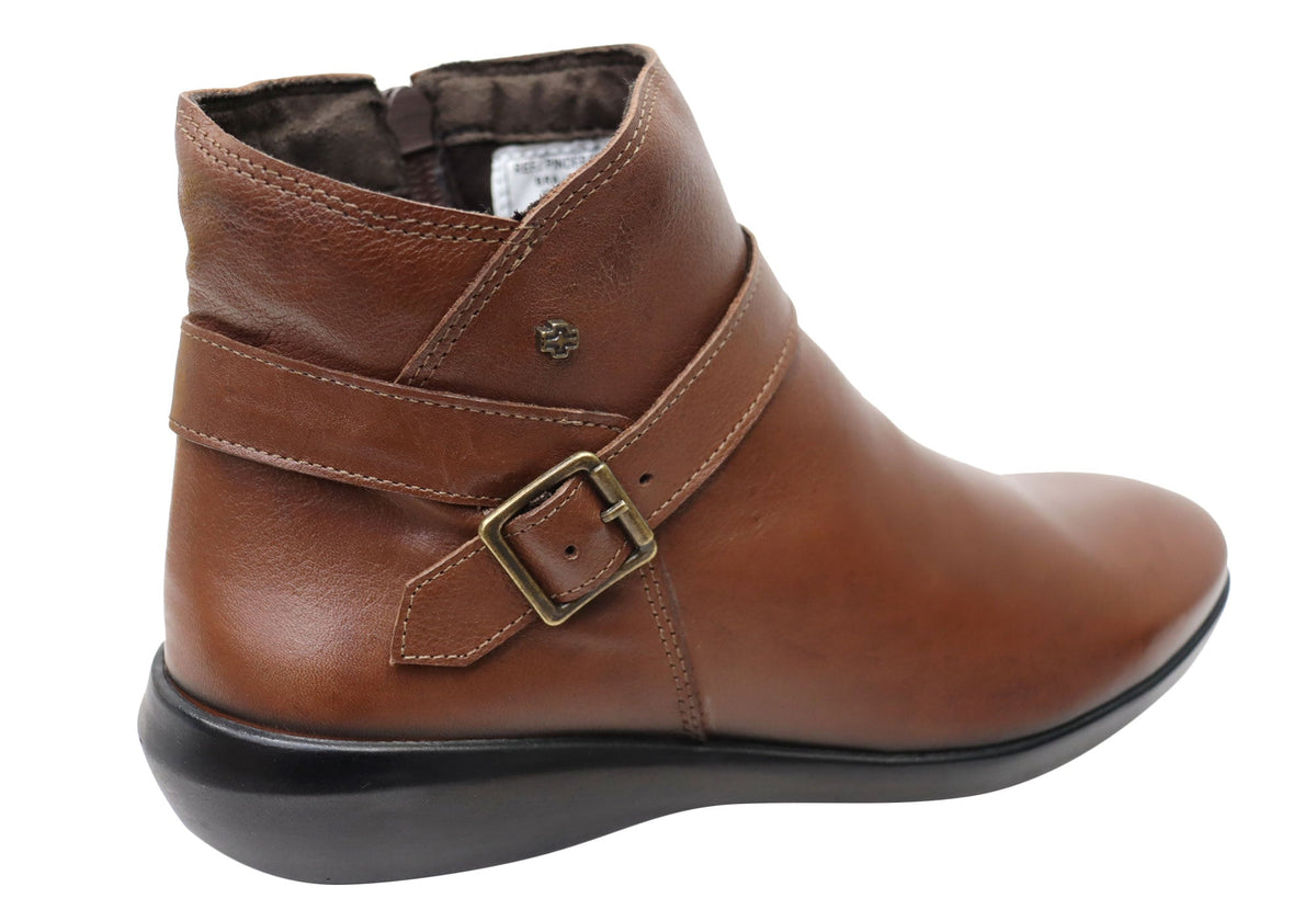 Pindera Womens Comfortable Leather Ankle Boots Made In Brazil