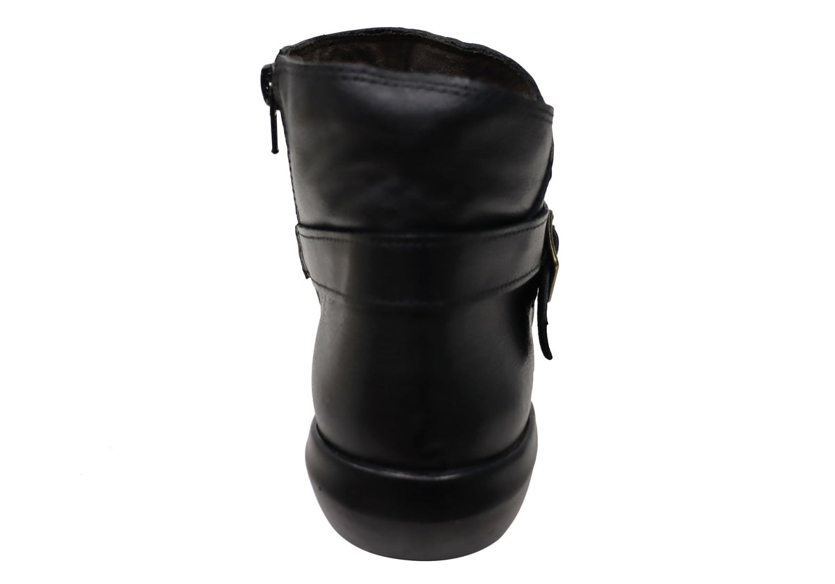 Pindera Womens Comfortable Leather Ankle Boots Made In Brazil