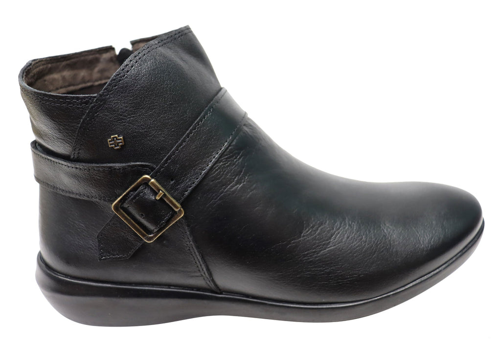 Pindera Womens Comfortable Leather Ankle Boots Made In Brazil